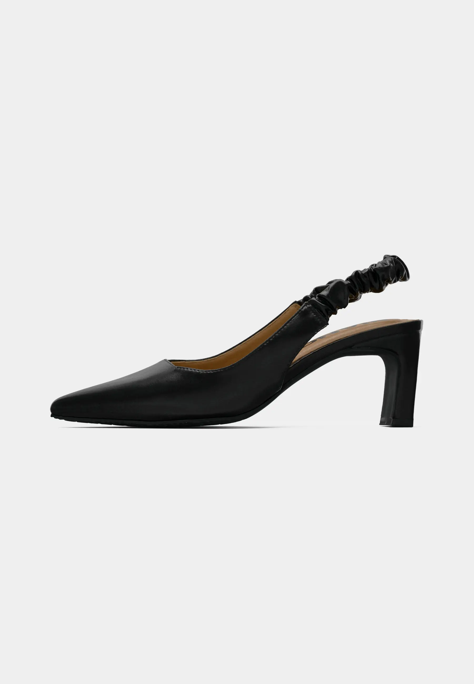 BIAMONROE Scrunchie Slingback Faux Leather