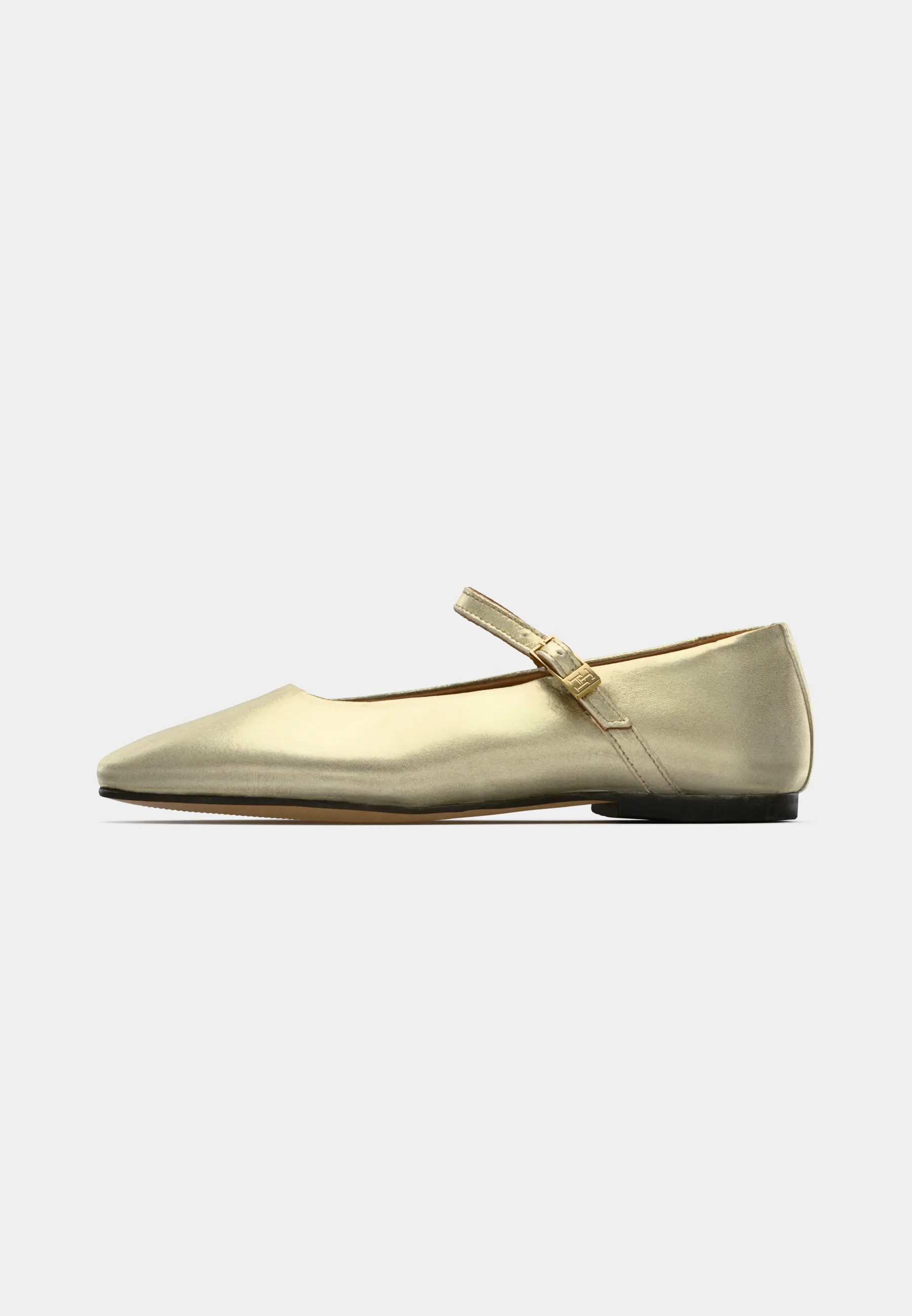HILFIGER GOLD BALLERINAS