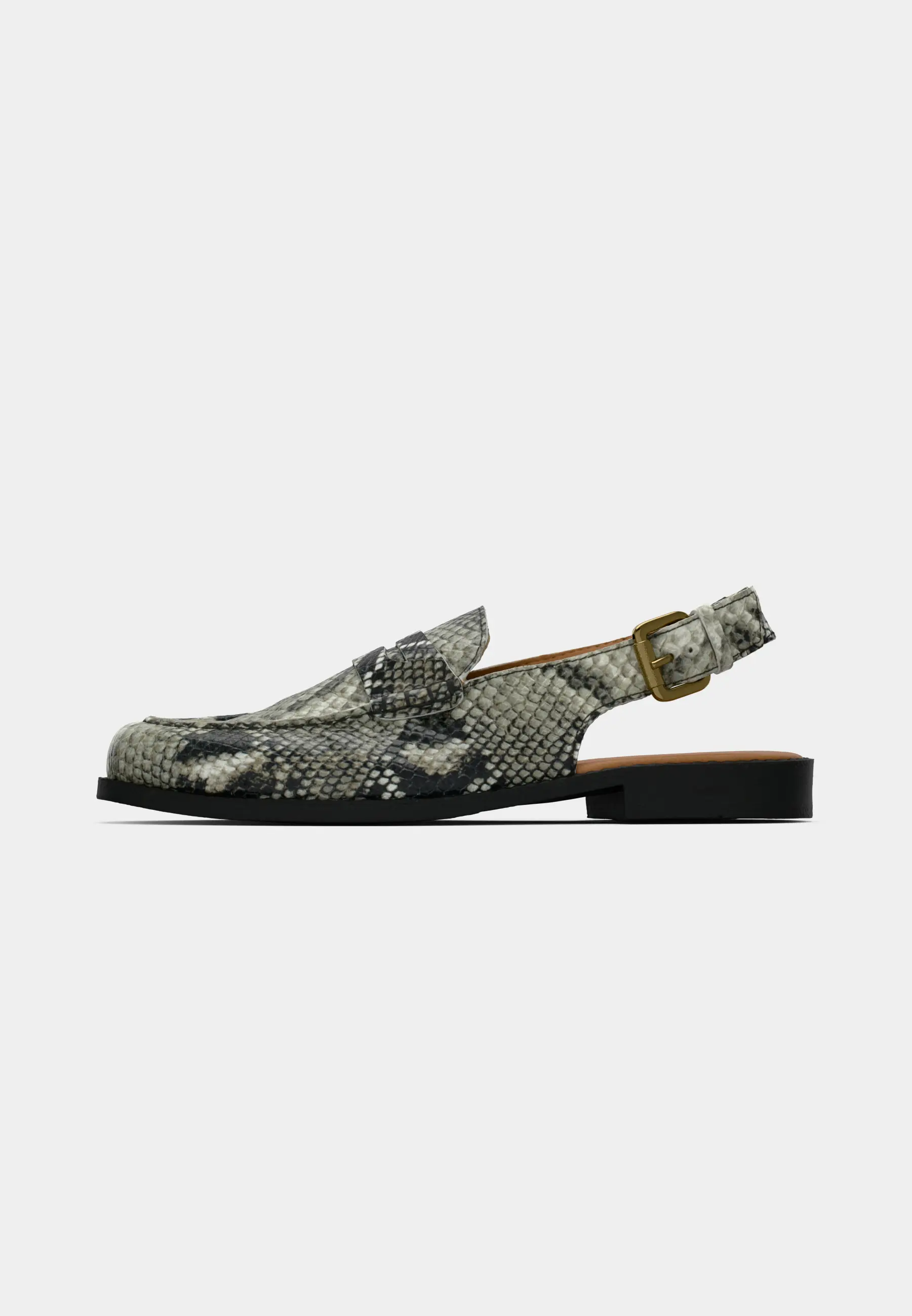 BIAPOP Slingback Loafer Snake Leather